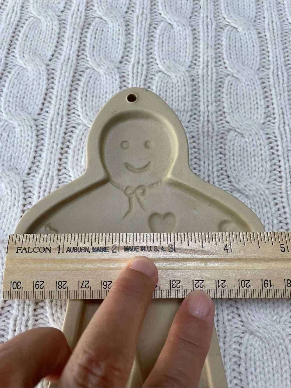 VTG 1992 Brown Bag Cookie Art Gingerbread Mold - Beige